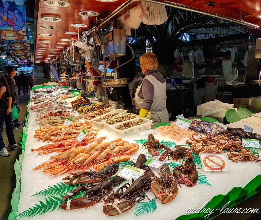 Voyage à Barcelone - marché aux poissons - Boqueria