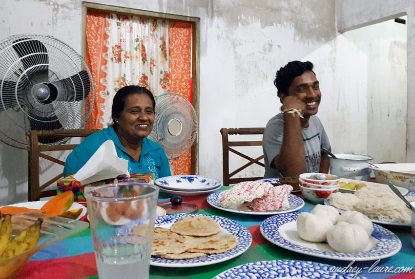 Repas chez l'habitant - Voyage au Sri Lanka