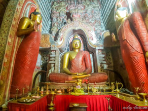 Blog-voyage-Sri-Lanka-Lankathilaka-temple-bouddhiste-fleurs-de-lotus-visite--sur-